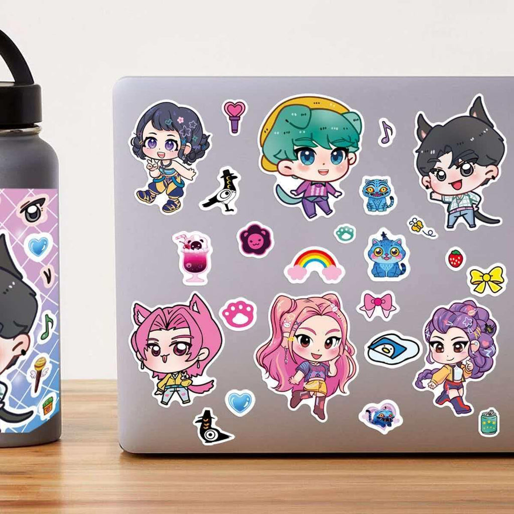 24 Sheets DIY Anime Face Stickers - Kawaii Make-a-Face Sticker Sheets for Kids, Cute Japanese Cartoon Art DIY Craft Decals for Birthday Party Favors, Rewards and Decorations (KDH)