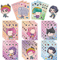 24 Sheets DIY Anime Face Stickers - Kawaii Make-a-Face Sticker Sheets for Kids, Cute Japanese Cartoon Art DIY Craft Decals for Birthday Party Favors, Rewards and Decorations (KDH)