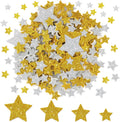 200PCS Glitter Star Stickers 4Size Large Star Stickers Silver and Gold Stars Foam for Craft Scrapbook and Card Greeting Self-Adhesive and Easy to Peel
