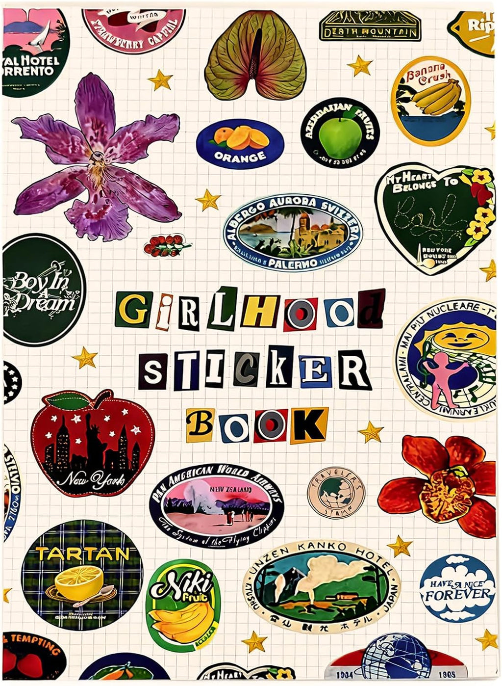 2026 New Girlhood Sticker Book Includes 1260+ Retro-Style Stickers,Cute Illustration Stickers,DIY Scrapbook Supplies,Vintage Girls’ Generation Inspired Stickers,DIY Creative Gifts for Teens